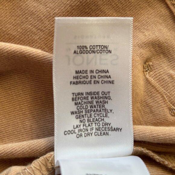 Jones New York Women's Beige 100% Cotton Top Size XXL Bell Ruffle Sleeves - Picture 7 of 7